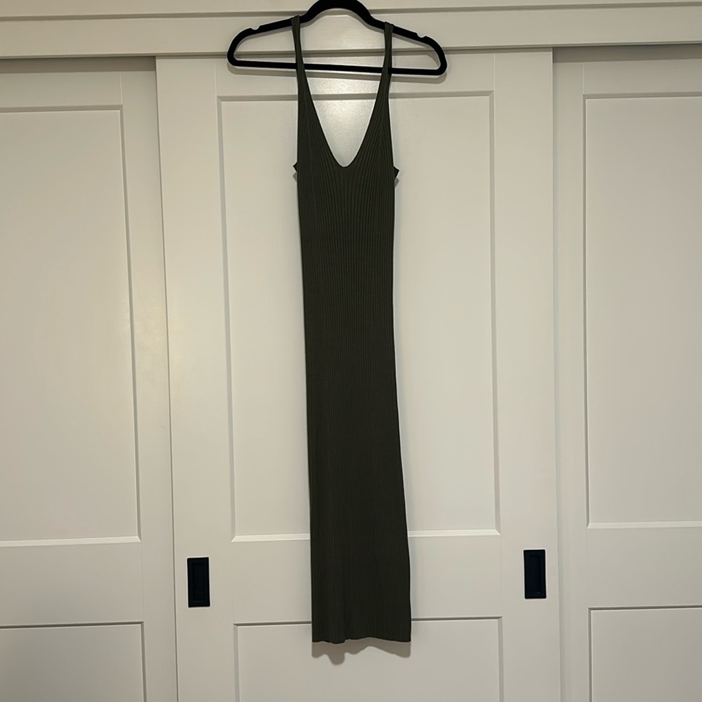 Mod Ref green ribbed dress